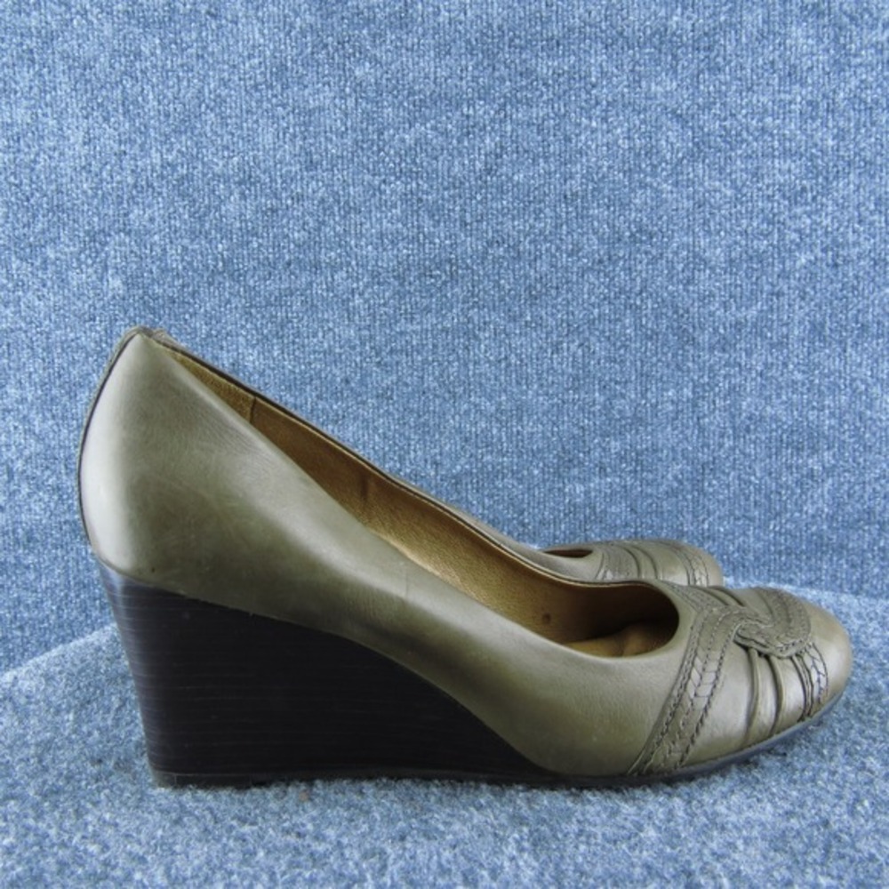 Nurture Women Wedge Pump Shoes‎ Size 9 Medium Professional Brown Leather - Picture 4 of 10